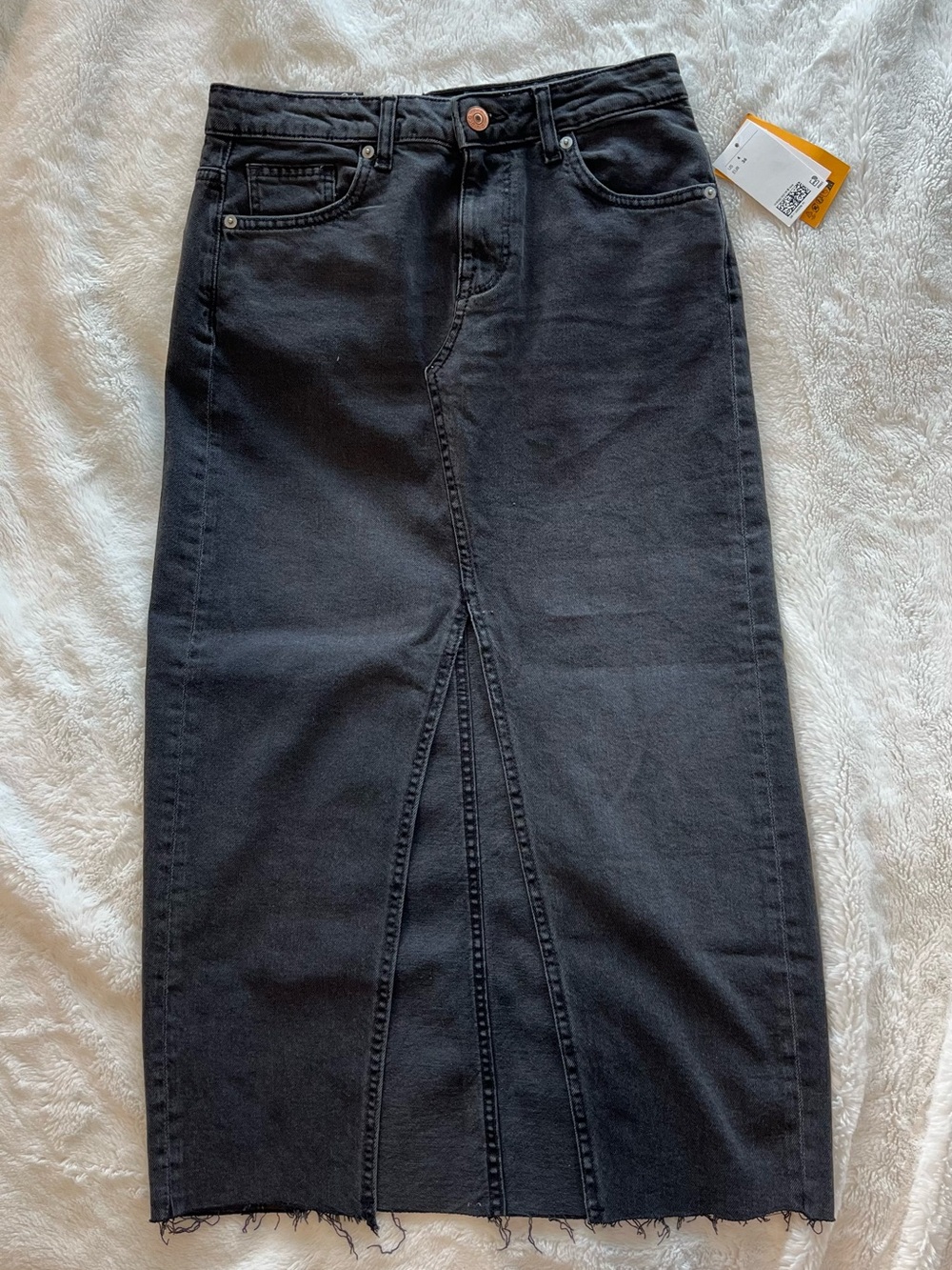 BNWT H&M Black Mom Denim Midi Skirt